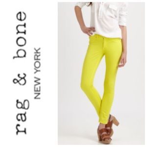 rag & bone yellow skinny leggings jeans Sz 26